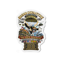Load image into Gallery viewer, Die-Cut Magnet - Army - 503rd Parachute Infantry Regiment - The Rock Regiment - Wars - 3D - Enhanced
