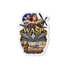 Load image into Gallery viewer, Die-Cut Magnet - WASP - Women Airforce Service Pilot - WWII - 3D - Enhanced
