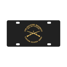 Load image into Gallery viewer, Army - 2nd Infantry Regiment Branch - Noli Me Tangere - US Army X 300 Classic License Plate
