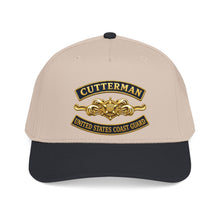 Load image into Gallery viewer, Mid Profile Baseball Cap - USCG - Cutterman - Officer w txt - 3D - Enhanced
