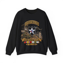 Load image into Gallery viewer, Crewneck Sweatshirt - Army - 2nd Infantry Division w Br - Ribbon COLD WAR Vet Tab - Korea - 3D - Enhanced
