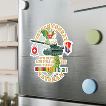 Load image into Gallery viewer, Kiss-Cut Vinyl Decals - 6th Bn, 14th Artillery Regiment - w 1st Field Force - M107 - 175mm Gun - Vietnam Vet w VN SVC
