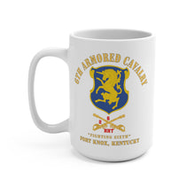 Load image into Gallery viewer, White Mug 15oz - Army - HHT - 2nd Squadron, 6th Armored Cavalry Regiment Ft Knox, Kentucky, 1980-1981
