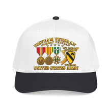 Load image into Gallery viewer, Mid Profile Baseball Cap - Army - Vietnam  Vet - w Medals - VN - 1st Cav Division - 3D - Enhanced
