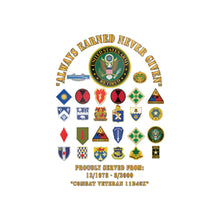Load image into Gallery viewer, Military Die-Cut Stickers, Proud Veteran Decals, Customizable Designs for Gifting, Army Stickers for Celebration - Combat Veteran - 11B40X - Retired Army with Multi Units
