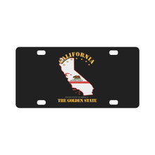 Load image into Gallery viewer, USA - California w Flag - The Golden State Classic License Plate
