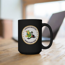 Load image into Gallery viewer, Black Mug 15oz - Navy - SOF - Underwater Demolitions Team
