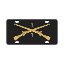 Load image into Gallery viewer, Army - 1st Battalion, 1st Infantry Regiment Branch - wo Txt X 300 Classic License Plate
