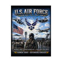 Load image into Gallery viewer, U.S. Air Force - Airmen Today, Defenders Forever - Tribute Matte Poster — "READY TO FIGHT"
