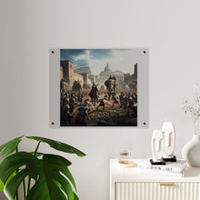 Load image into Gallery viewer, Acrylic Wall Art Panel - Hannibal Battling the Roman Legions as he Enters Rome
