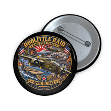 Load image into Gallery viewer, Custom Pin Buttons - Army Air Corps - Doolittle Raid US Hornet Attack Tokyo Japan - Apr 18, 1942 - WWII

