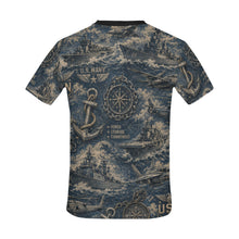 Load image into Gallery viewer, Navy Heritage Men's All Over Print Crew Neck T-Shirt
