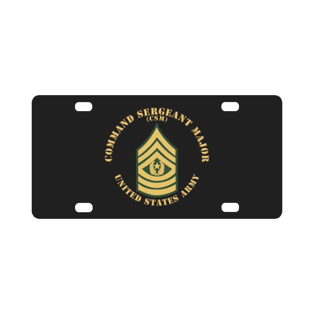 Army - Command Sergeant Major - CSM - Flat X 300 Classic License Plate ...