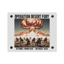 Load image into Gallery viewer, Acrylic Wall Art Panel - Atomic Testing in Nevada Desert Operation Fury
