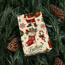 Load image into Gallery viewer, Gift Wrap Paper — Vintage Santa Christmas Wrapping Paper Pattern
