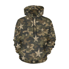Load image into Gallery viewer, AOP Hoodie - Distressed Camo Stars Pattern Men's All Over Print Hoodie (USA Size)
