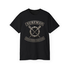 Load image into Gallery viewer, Unisex Ultra Cotton Tee - USCG - Surfman Badge w txt - 3D - Enhanced
