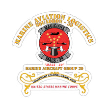 Load image into Gallery viewer, Kiss-Cut Stickers - USMC - Marine Aviation Logistics Squadron 39 - MALS 39 - Magicians - Kidd
