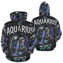 Load image into Gallery viewer, Aquarius - Embrace the Cosmic Difference Men's All Over Print Hoodie (USA Size)
