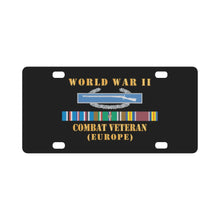 Load image into Gallery viewer, Army - World War II SVC Bar w CIB - Combat Veteran - Europe X 300 Classic License Plate
