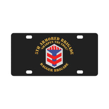 Load image into Gallery viewer, Army - 5th Armored Brigade Classic License Plate
