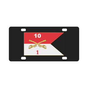 1st Squadron - 10th Cavalry Guidon X 300 Classic License Plate