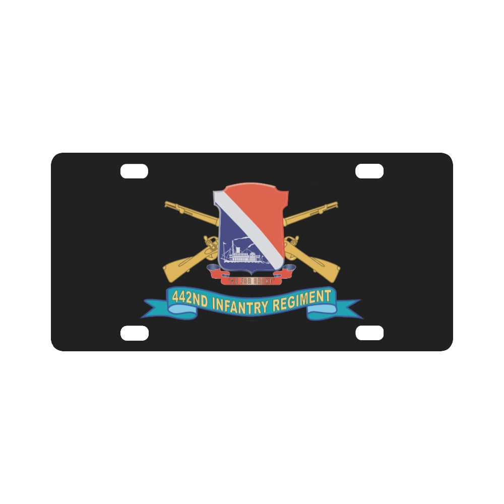 Army - 442nd Infantry Regiment w Br - SSI - Ribbon X 300 Classic License Plate