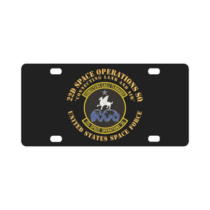 USSF - 22d Space Operations Squadron X 300 Classic License Plate