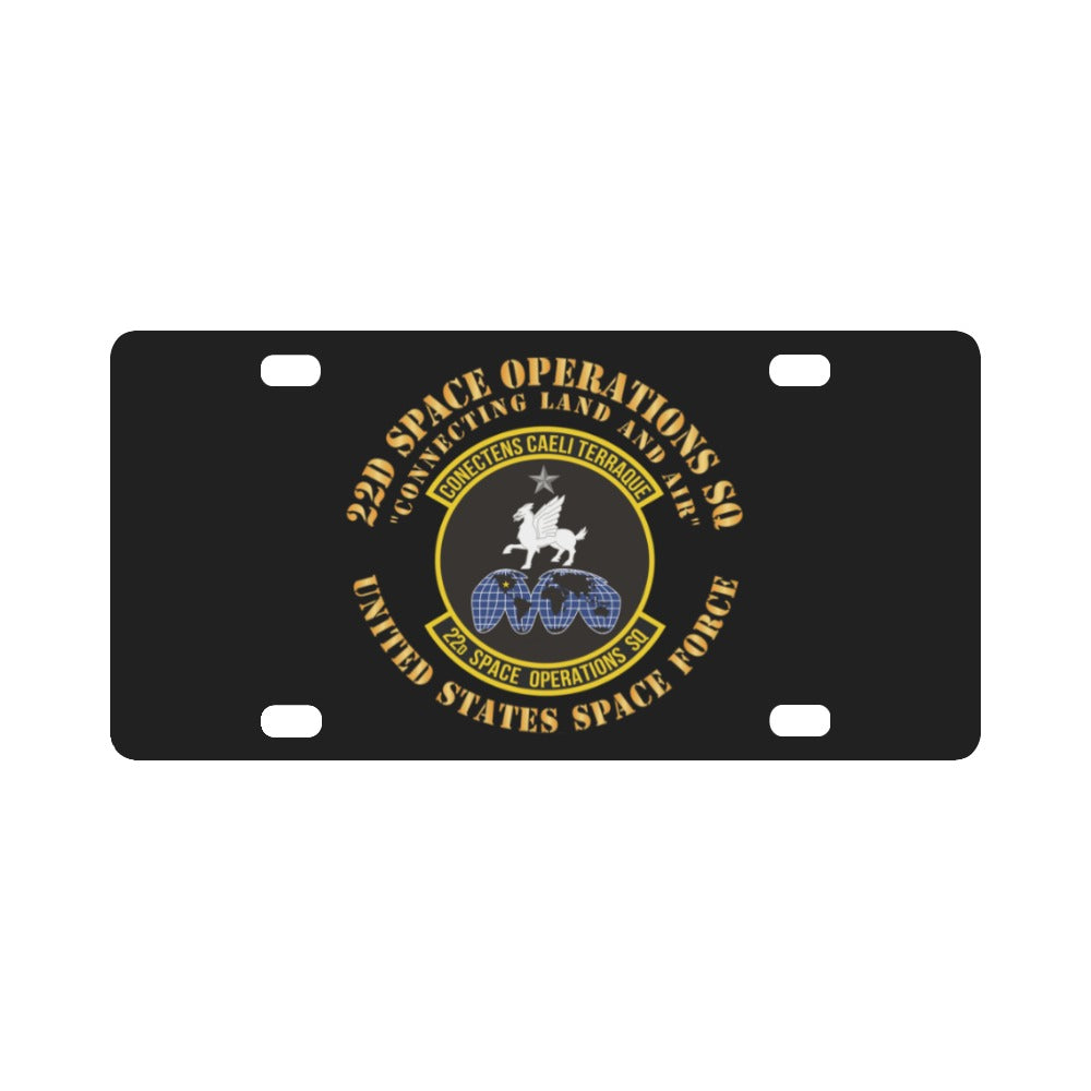 USSF - 22d Space Operations Squadron X 300 Classic License Plate