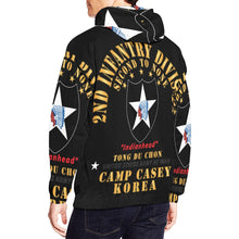 Load image into Gallery viewer, Men&#39;s All Over Print Hoodie (USA Size) (Model H13) - 2nd Infantry Div - Camp Casey Korea - Tong Du Chon
