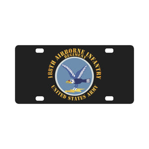 Army - 188th Airborne Infantry Regiment - SSI X 300 Classic License Plate