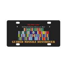 Load image into Gallery viewer, Navy - Destroyer - USS John S McCain - Ships Ribbons ONLY Classic License Plate
