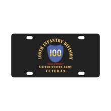 Load image into Gallery viewer, Army - SSI - 100th Division - Sons of Bitche - US Army Veteran X 300 Classic License Plate
