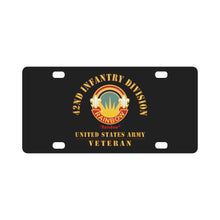 Load image into Gallery viewer, Army - DUI - 42nd Infantry Division - Rainbow - US Army Veteran X 300 Classic License Plate
