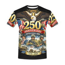 Load image into Gallery viewer, Men's All-Over Print Crew Neck T-Shirt — US Army - 250th Anniversary - 1775 - 2025
