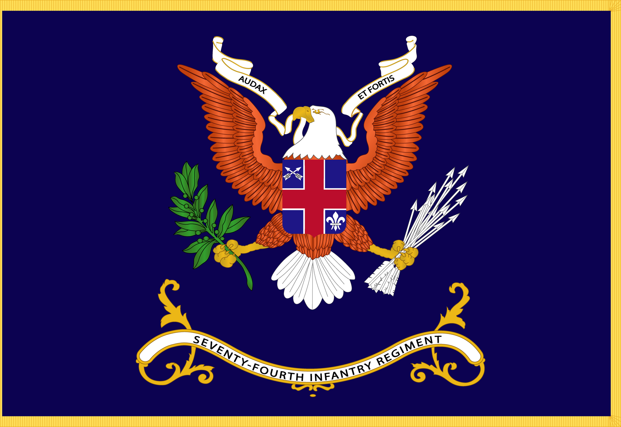 Rectangle Flags - Army - Regimental Colors - 74th Infantry Regiment ...
