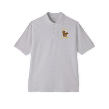 Load image into Gallery viewer, Men&#39;s Piqué Polo - Secret Squirrel with text
