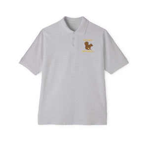 Men's Piqué Polo - Secret Squirrel with text