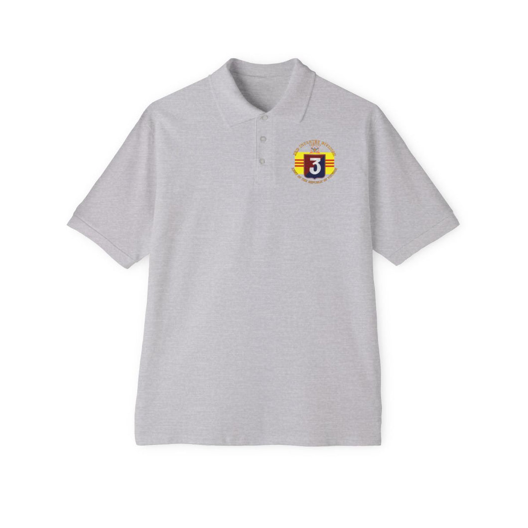 Men's Piqué Polo - 3rd Infantry Div - ARVN - Flag - Army Crest