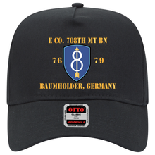 Load image into Gallery viewer, Baseball Cap - 8th Infantry Division - SSI w E Co. 708th MT BN - Baumholder, Germany X 300
