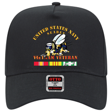 Load image into Gallery viewer, Baseball Cap - Navy - Seabee - Vietnam Veteran - No Shadow
