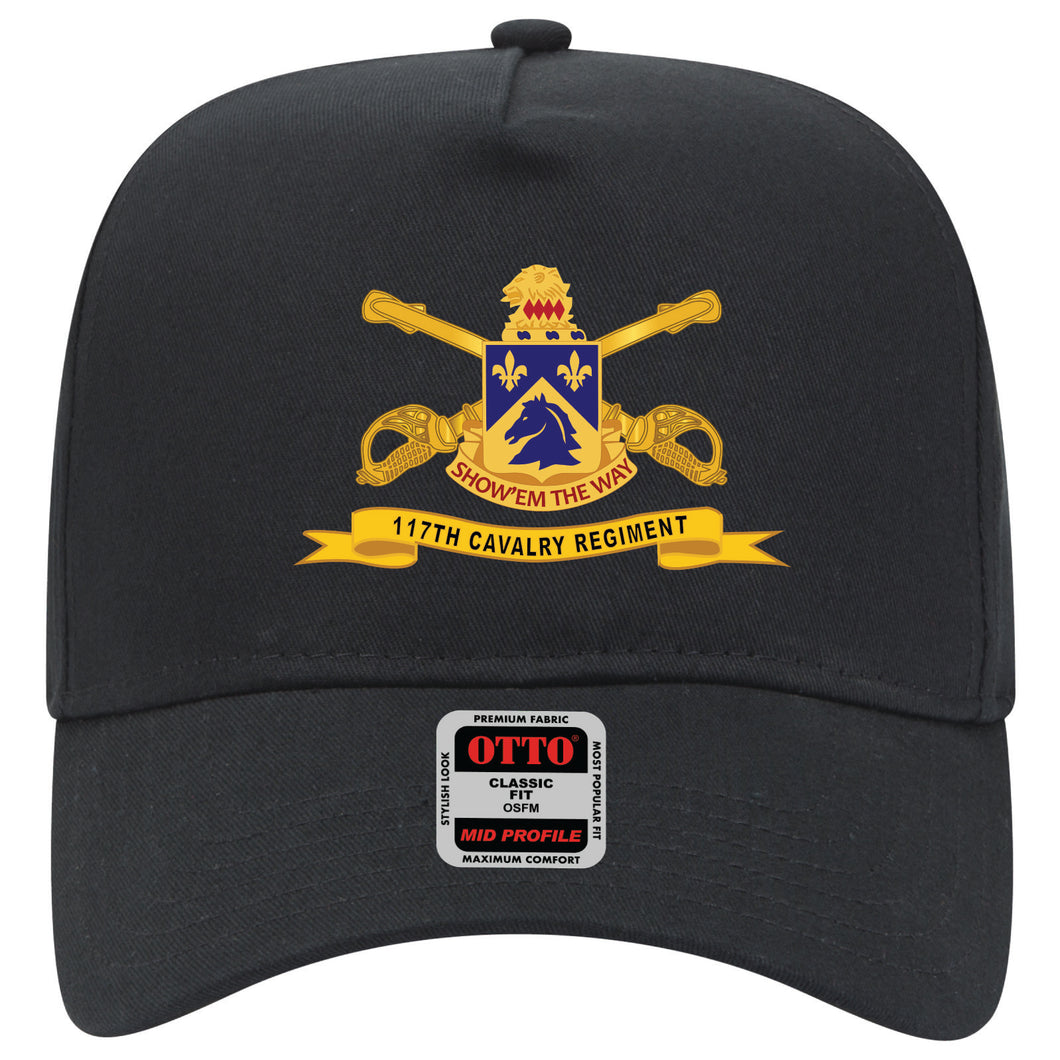 Baseball Cap - 117th Cavalry Regiment w Br - Ribbon