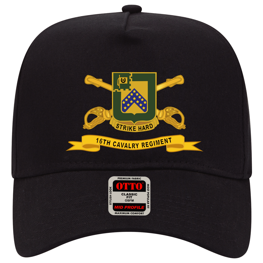 Baseball Cap - 16th Cavalry Regiment w Br - Ribbon