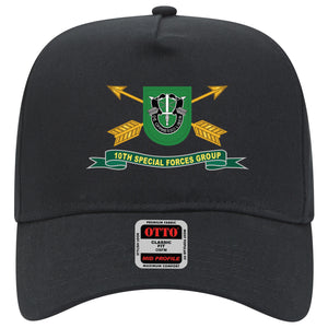 Baseball Cap - 10th Special Forces Group - Flash w Br - Ribbon X 300