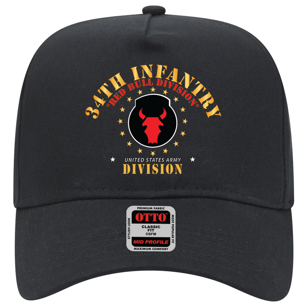 Baseball Cap - 34th Infantry Division - Red Bull Division at War X 300