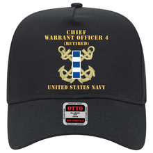 Load image into Gallery viewer, Baseball Cap - Navy - Chief Warrant Officer 4 - CW04 - Retired

