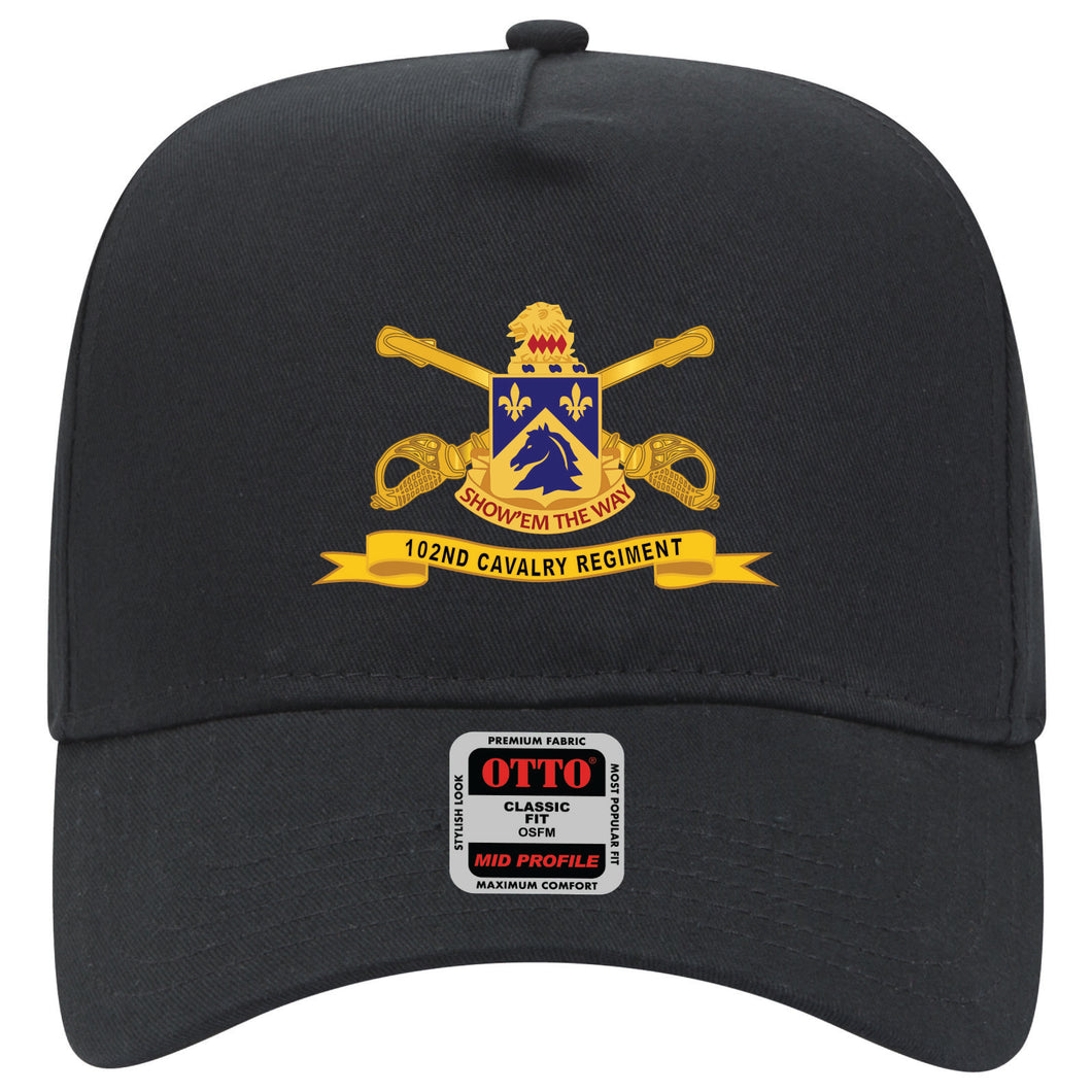 Baseball Cap - 102nd Cavalry Regiment w Br - Ribbon