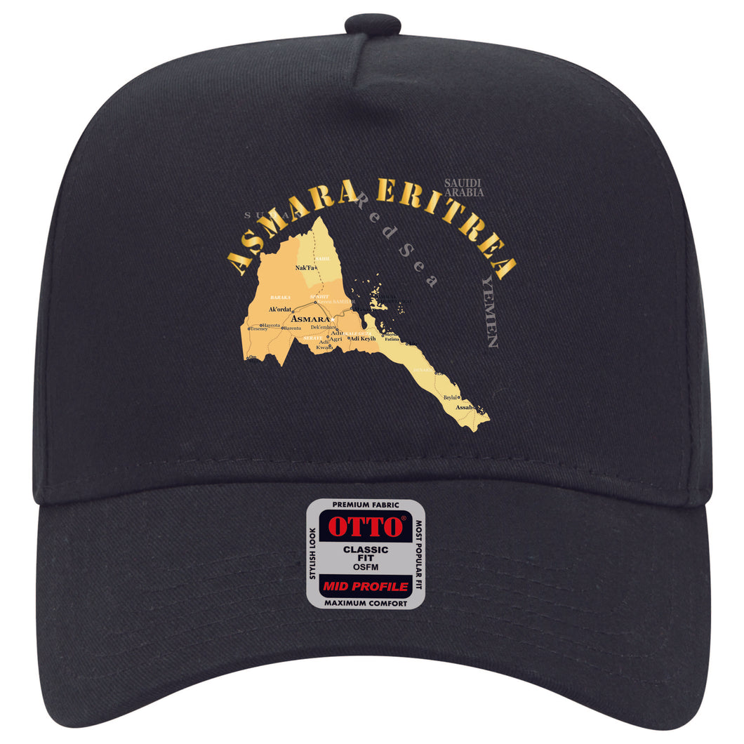 Baseball Cap - Map - Asmara Eritrea - Kagnew Station