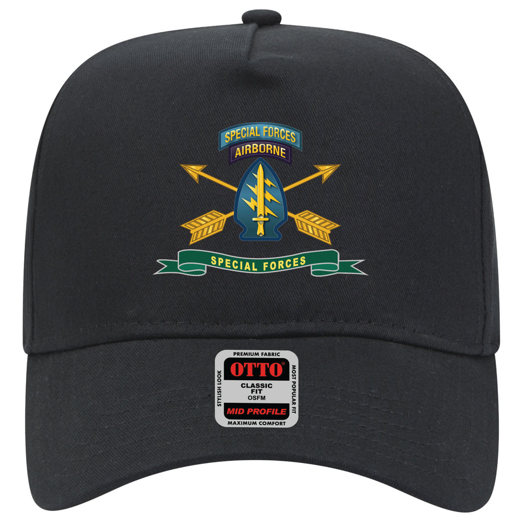 Baseball Cap - Special Forces - SSI w Tab - Br - Ribbon X 300