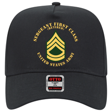 Load image into Gallery viewer, Baseball Cap - Army - Sergeant First Class - SFC - Retired - Flat X 300
